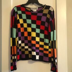 Incredible 90s VINTAGE Sweater Colorblock Carlisle Brand